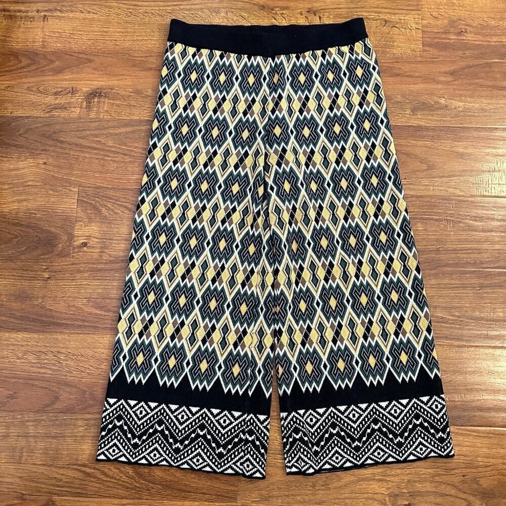 Figue geometric knit sweater cropped pants